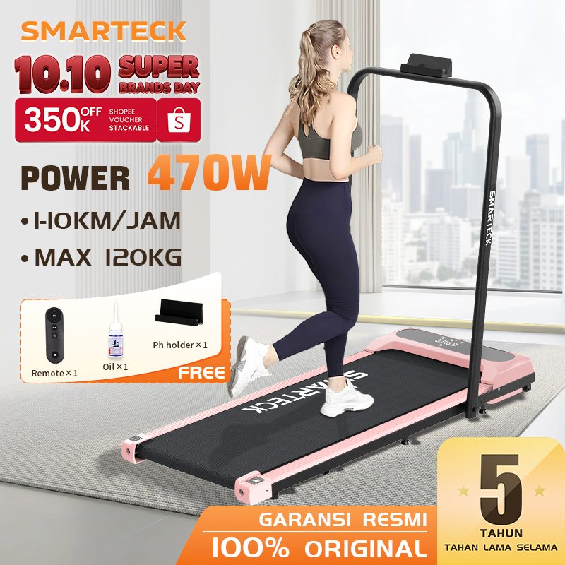 Smarteck Treadmill SMT01 Elektrik Treadmill Running Pad Pastel Gym Listrik Treadmill