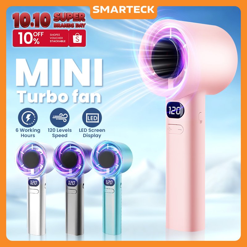 Smarteck Mini Fan SF04 Kipas Angin Portable Genggam Strong Cooling Turbo Fan High Speed