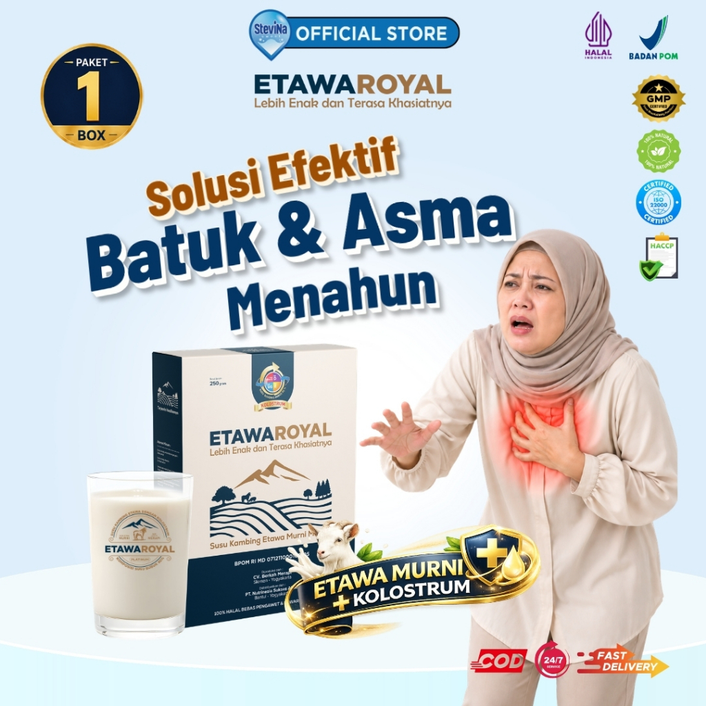 ETAWAROYAL Platinum - Susu Kambing Etawa Untuk Sesak Nafas dan Nyeri Dada - Kemasan 250gr