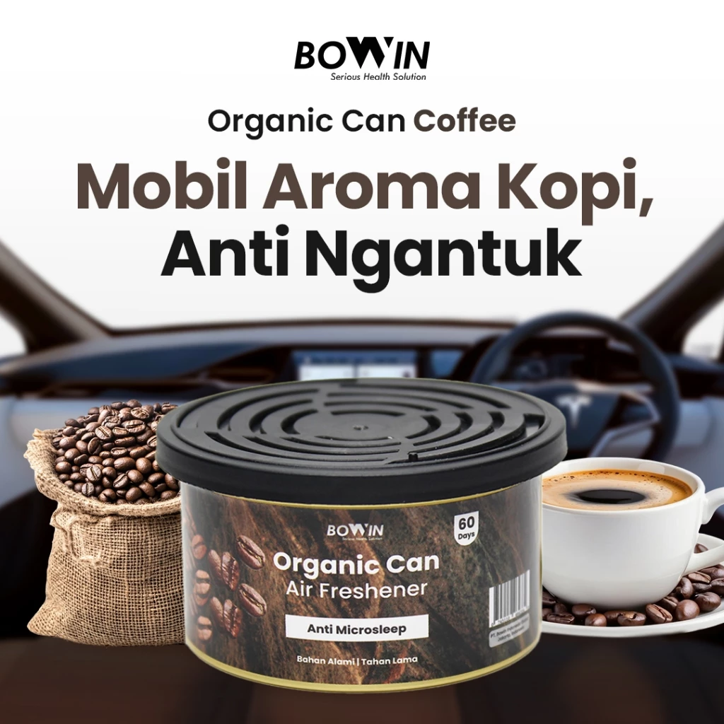 Bowin Parfum Mobil Organic Can (Pengharum Ruangan, Aroma Terapi, Air Freshener, Car