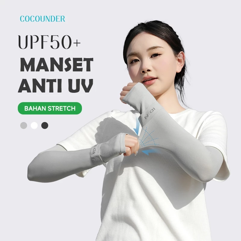 COCOUNDER Manset Anti UV Sentuhan Dingin Lengan Panjang Motor Berkendara handsock