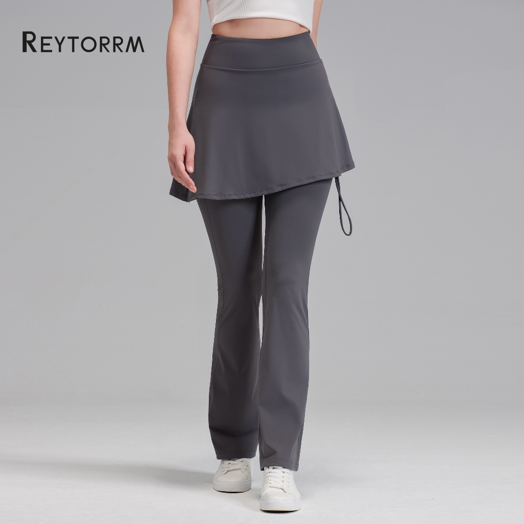 Reytorrm Legging Rok Celana Olahraga Wanita Highwaist Celana Cutbray Skirt Pant Tali