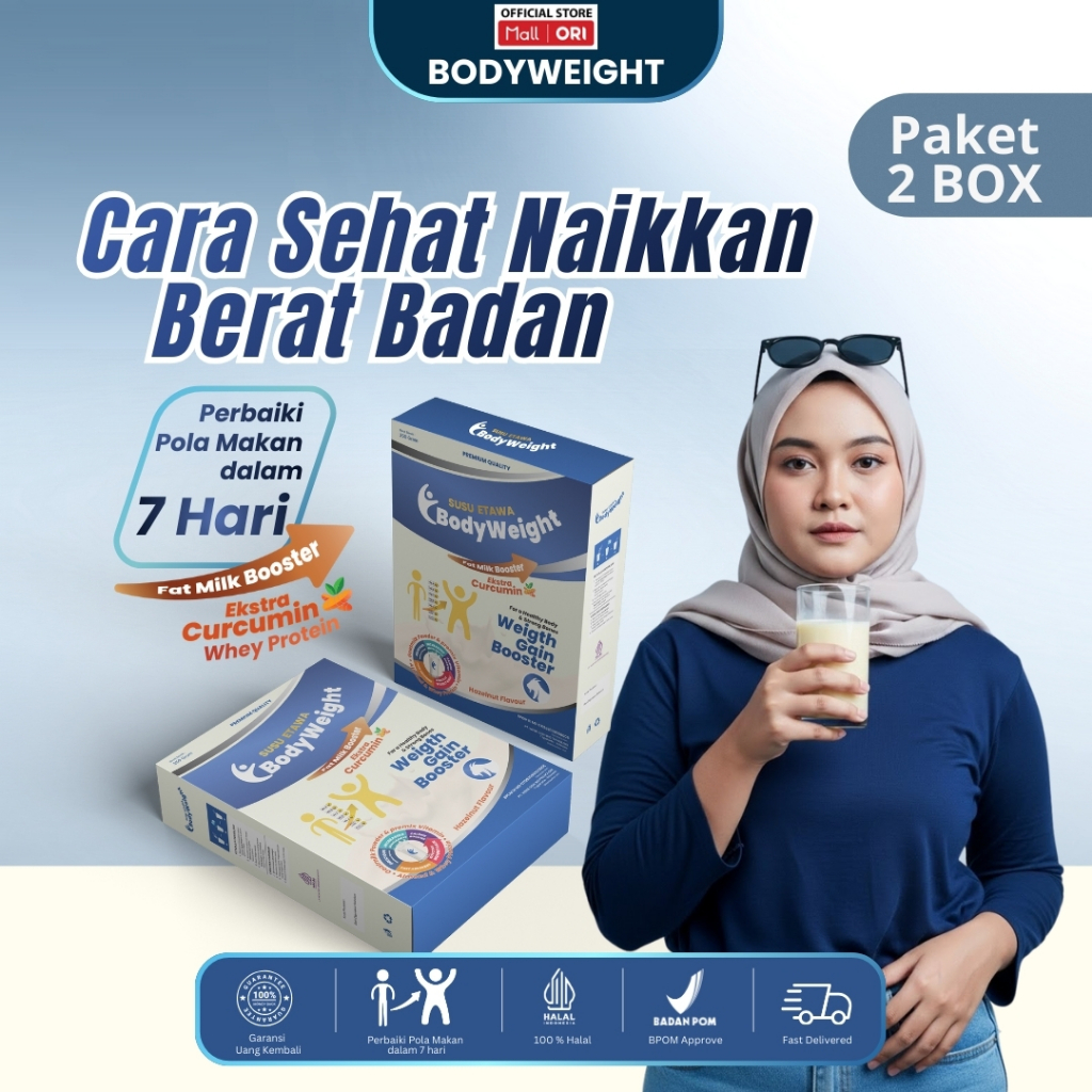 Susu Etawa Penggemuk Badan BodyWeight Ekstra Curcumin Susu Penambah Berat Badan Membentuk