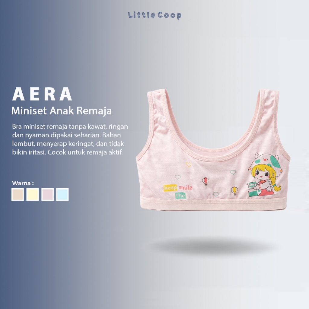 Little Coop - Aera Miniset Anak Remaja Girls Teen Miniset Bra Soft Comfortable Everyday