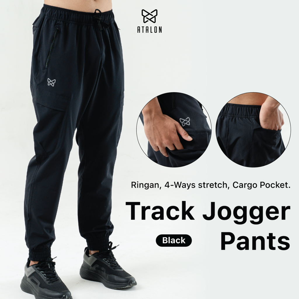 Atalon Track Jogger Pants - Celana Training Jogger Olahraga Pria, Celana Outdoor, Celana
