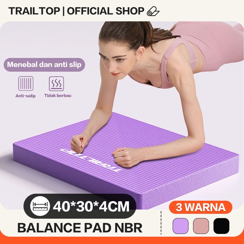 Trailtop Balance Pad NBR 40*30*4cm Matras Olahraga Ab Wheel Roller Matras Bantalan Lutut
