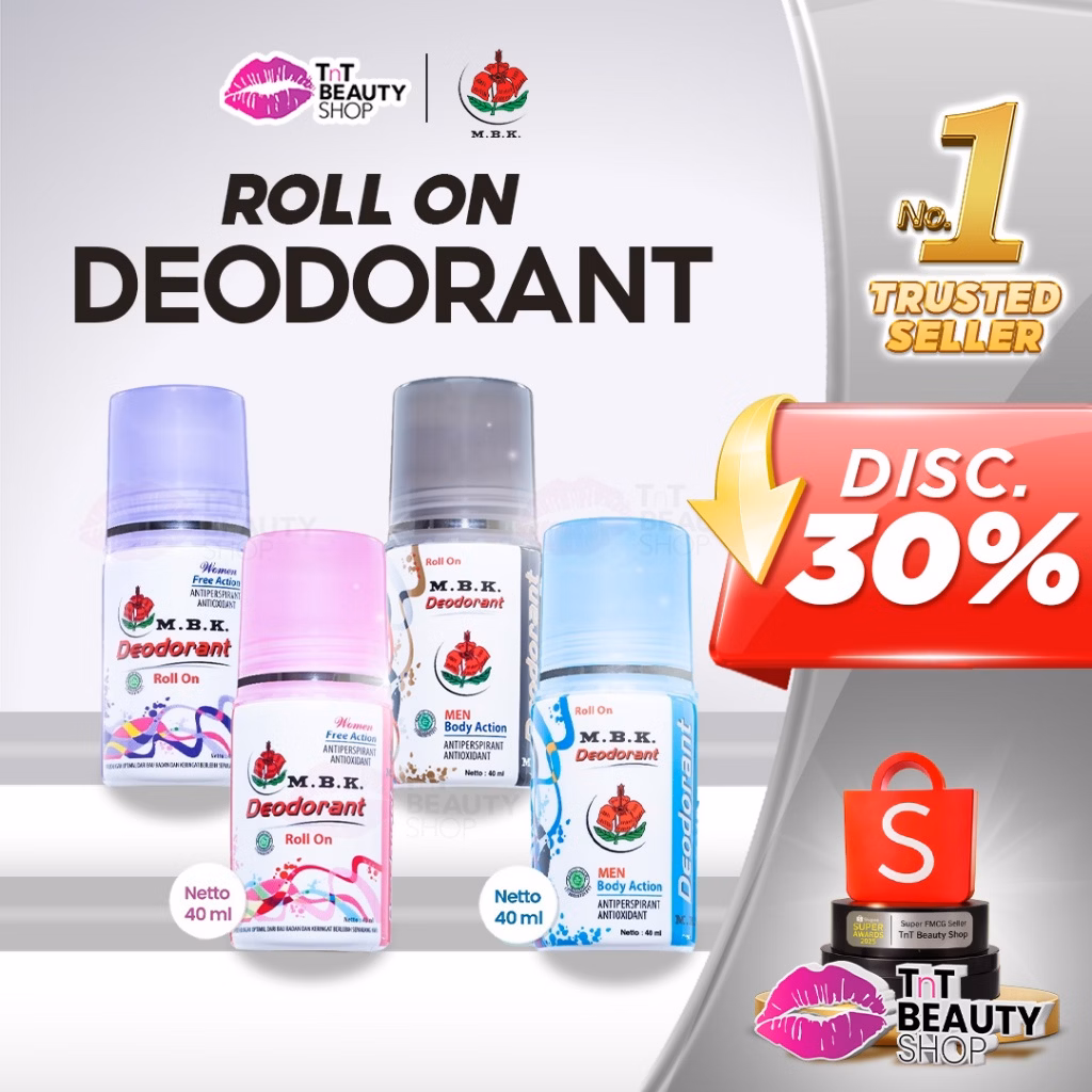M.B.K Deodorant Roll On 40 ml - Deodorant - Penghilang Bau Badan Wanita | Tnt beauty shop