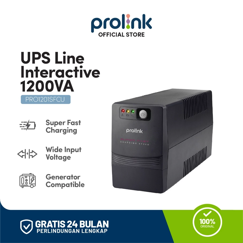 75. Prolink 1200VA Line Interactive UPS Super Fast Charging USB Port