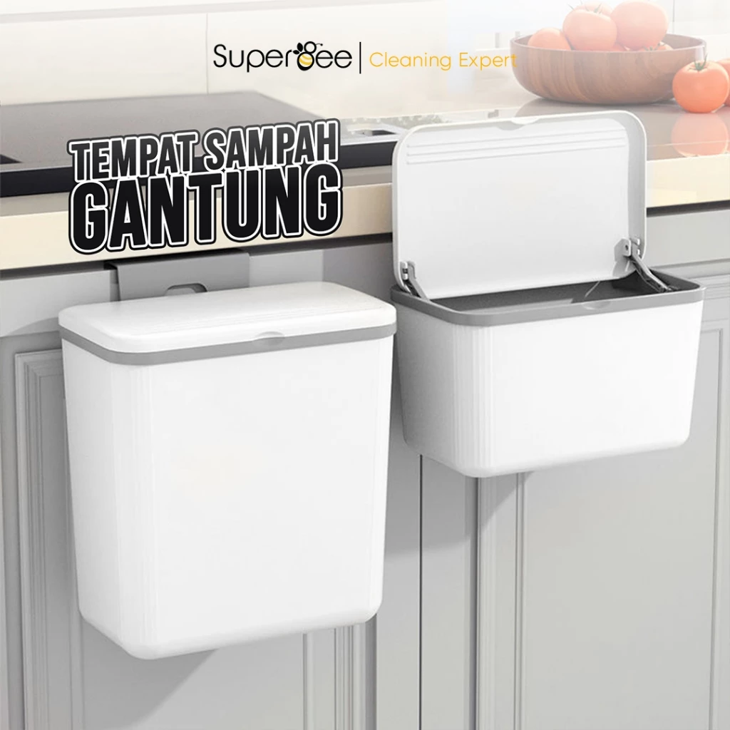 [HARGA GROSIR] SUPERBEE E104-E105 Tempat Sampah Dapur Gantung / Tempat Sampah Anti Bor / Tong Sampah Estetik / Minimalis Kabinet Laci Dapur