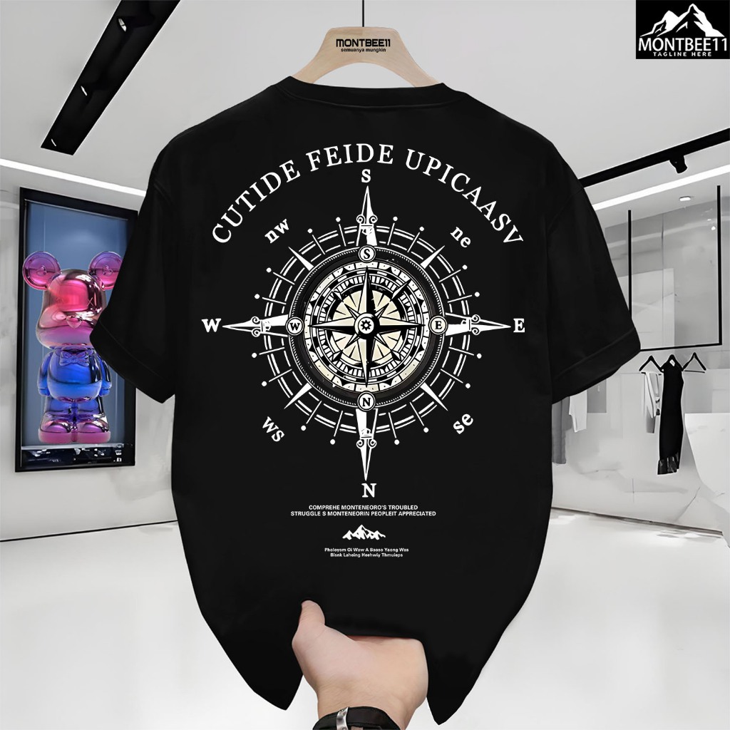[COD ]Montbee11-Kaos Kebesaran Kelas Berat Kaos Fashion Trendy Katun Lembut Unisex