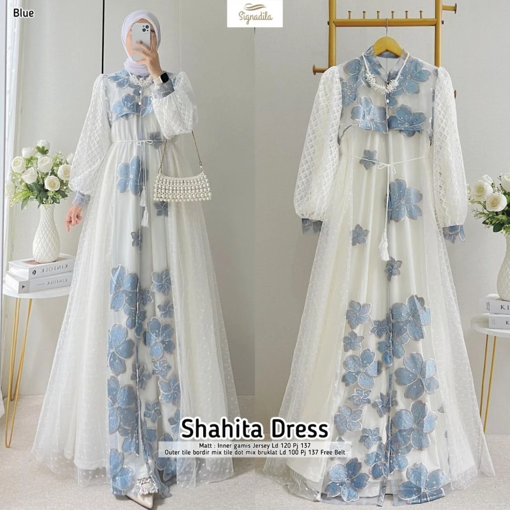 Ukhijab - SET ZUNAIRAH SERIES gamis syari dewasa bahan marina anti UV