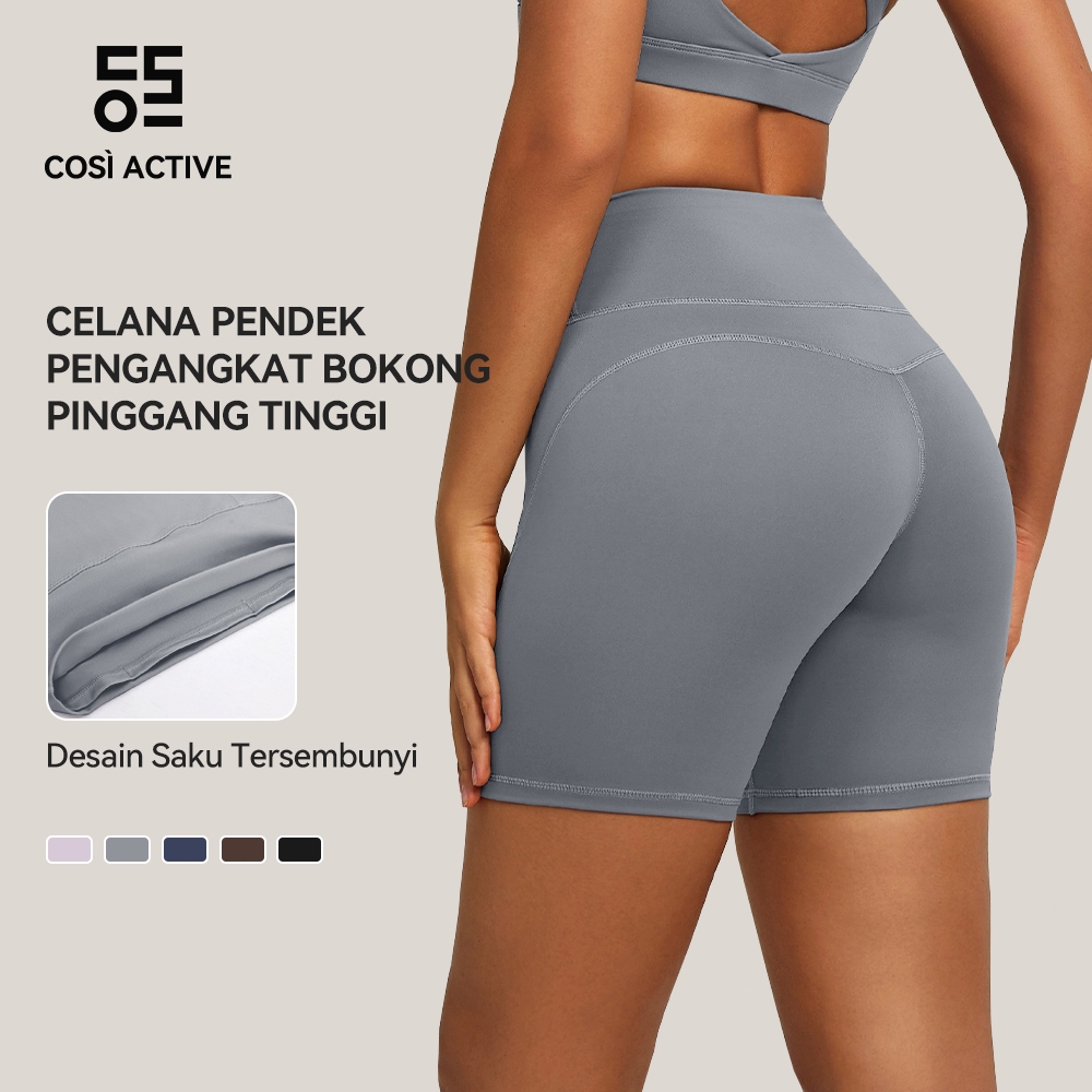 COSI ACTIVE Celana Pendek Wanita Olahraga Gym Biker FreeFit Shorts Leggings Kantong