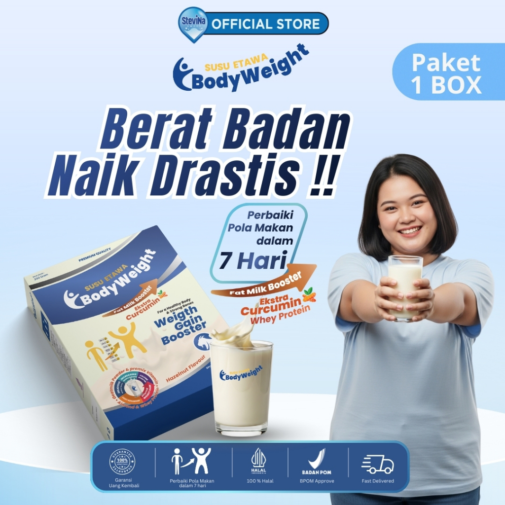 BodyWeight Susu Kambing Etawa Ekstra Curcumin Penggemuk Badan Menambah berat badan