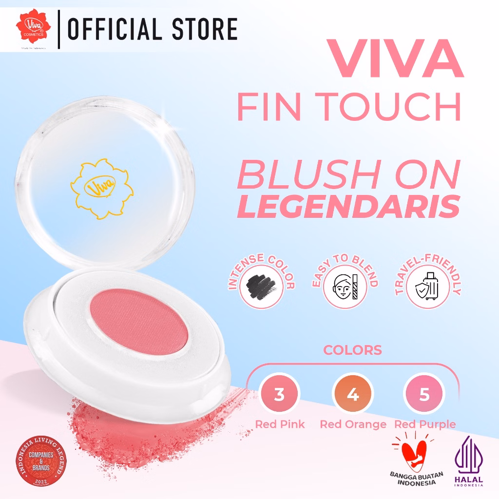 Viva Fin Touch (BLUSH ON) Finishing Touch - 2 gr (tersedia 3 varian warna)