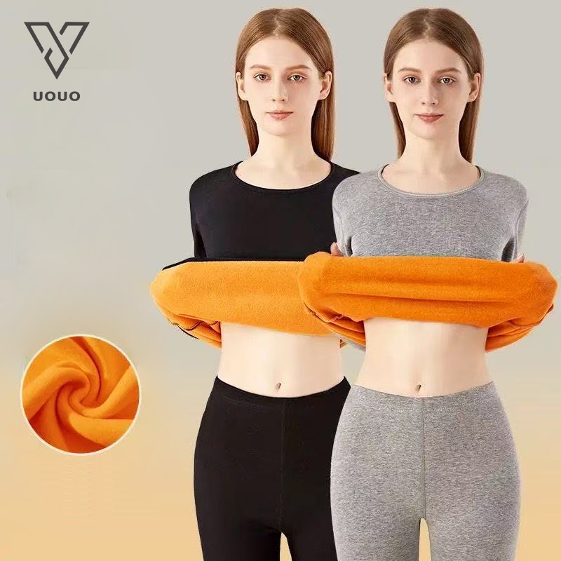 UOUO longjohn wanita thermal baju musim dingin tebal / longjohn wanita pria winter super