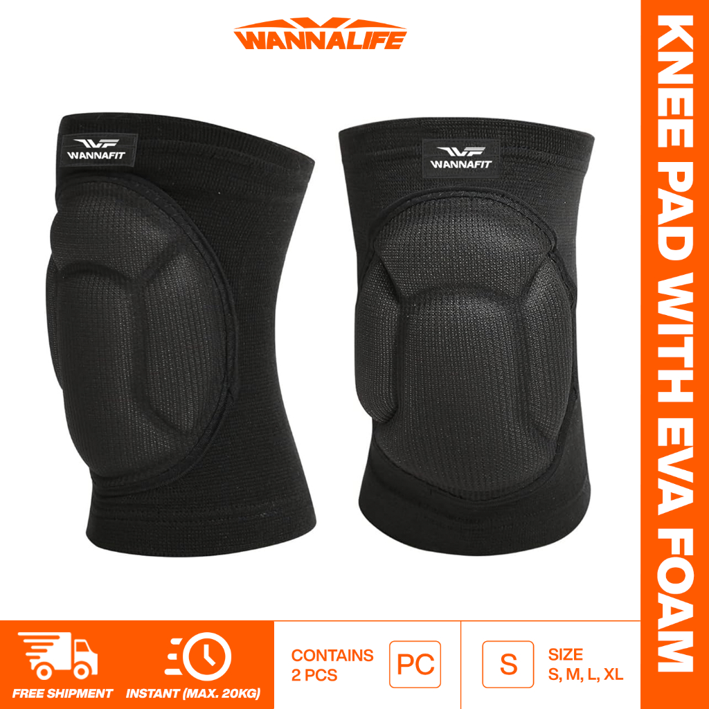 WANNALIFE Knee Pad Busa Sepasang | Pelindung Lutut Basket Voli Sepakbola Badminton