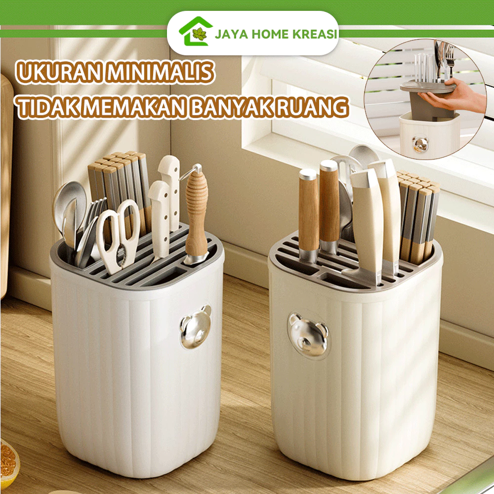 Rak Pisau Sendok Elegan & Minimalis Knife Rack / Tempat Sendok Pisau Serbaguna Dapat