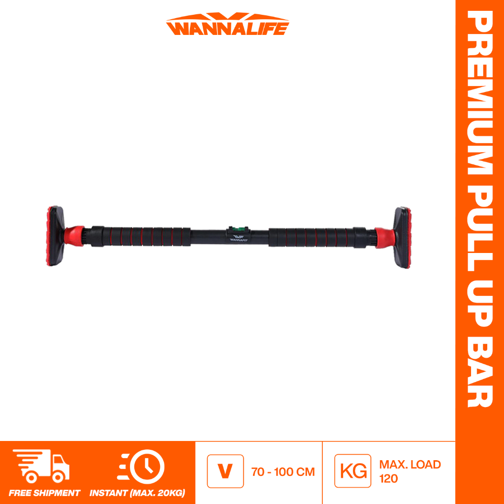 WANNALIFE Premium Pull Up Bar Door Chinning | Alat Olahraga Rumah