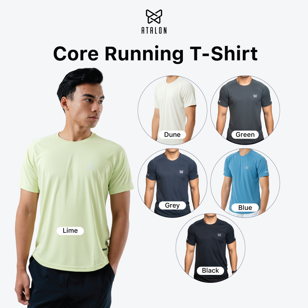 Kaos Lari / Kaos Dryfit Pria / Kaos Olahraga - CORE Ragland Running TShirt