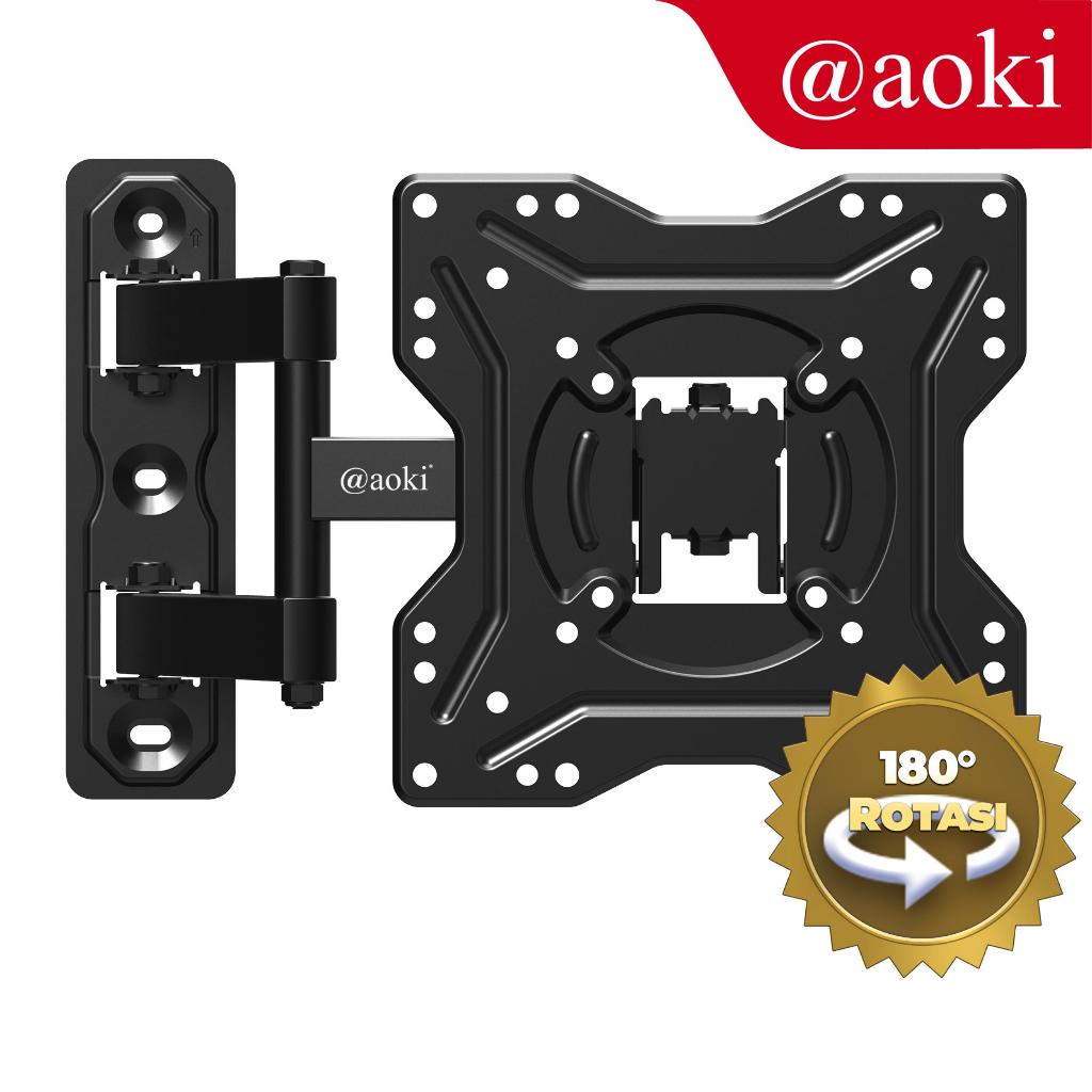 AOKI Bracket TV Full Motion Swivel Arm untuk Televisi 19-60 Inci, Smart TV, LED LCD TV