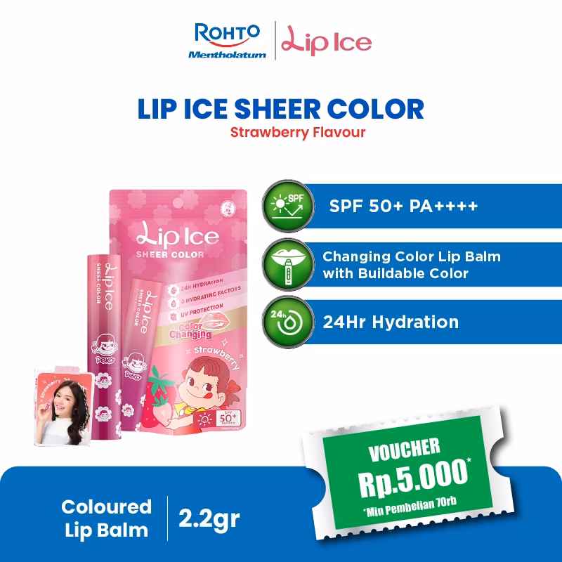 Lip Ice Sheer Color Strawberry - 2.2gr