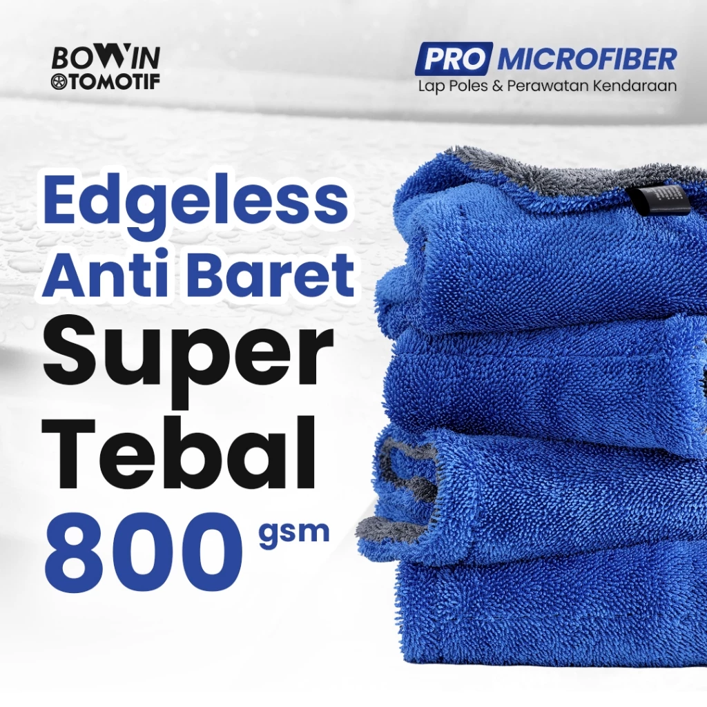 Bowin Kain Lap Microfiber Pro 800GSM (Lap Polish & Detailing Exterior Interior)