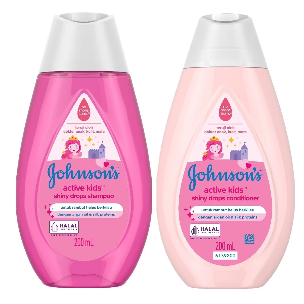 johnsons aktive kids shiny drops shampoo 100ml 200ml conditioner 200ml