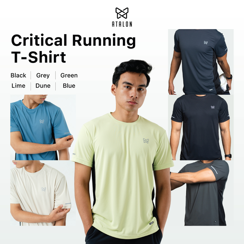 Kaos Lari / Kaos Dryfit Pria / Kaos Olahraga - CRITICAL Running TShirt
