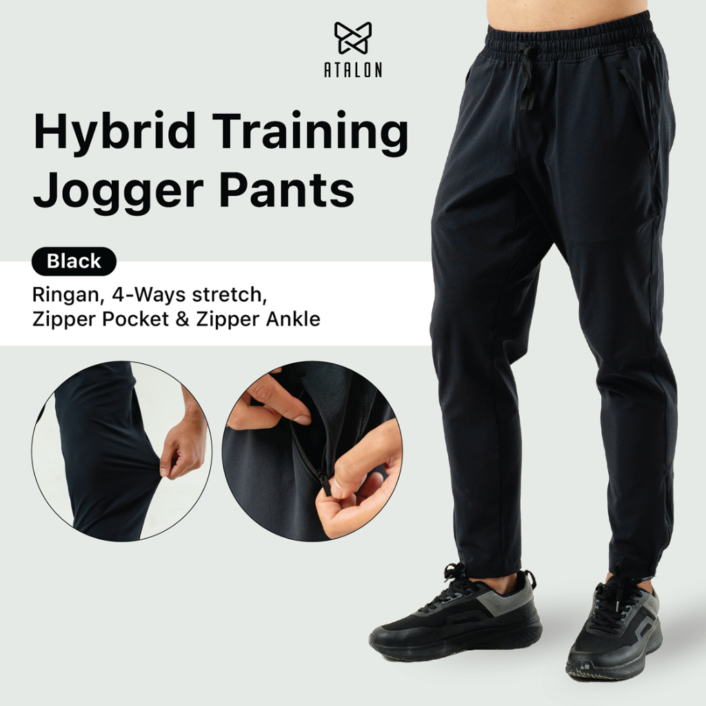 Atalon Hybrid Training Jogger Pants - Celana Training Jogger Olahraga Pria, Celana Jogger