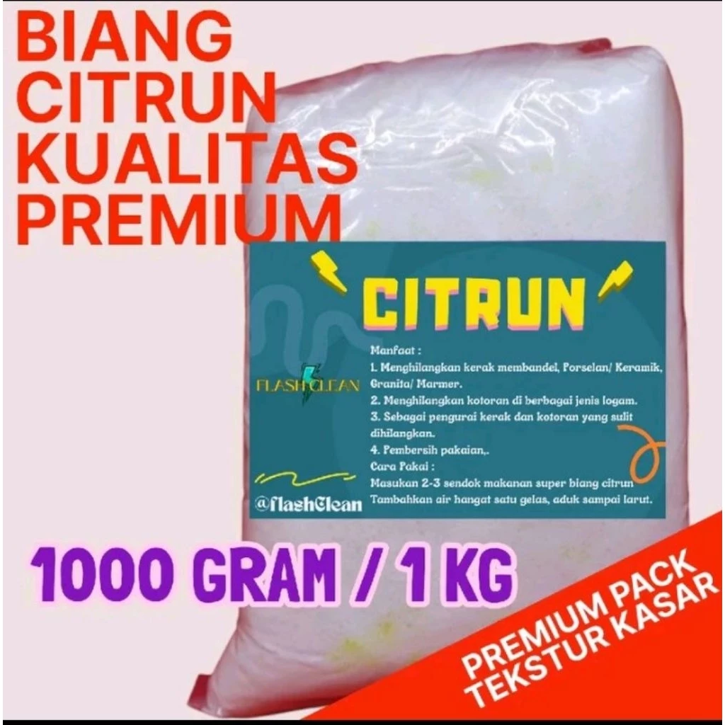Citrun Acid 1kg Pembersih Serbaguna Kerak Mandi