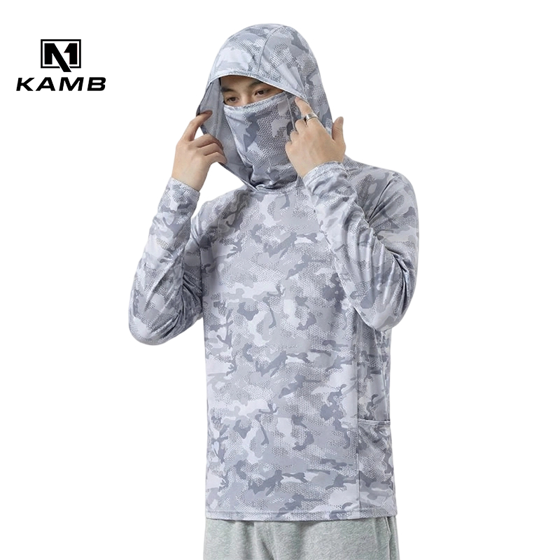 KAMB Jersey Mancing Anti UV Dry Fit Lengan Panjang Camouflage