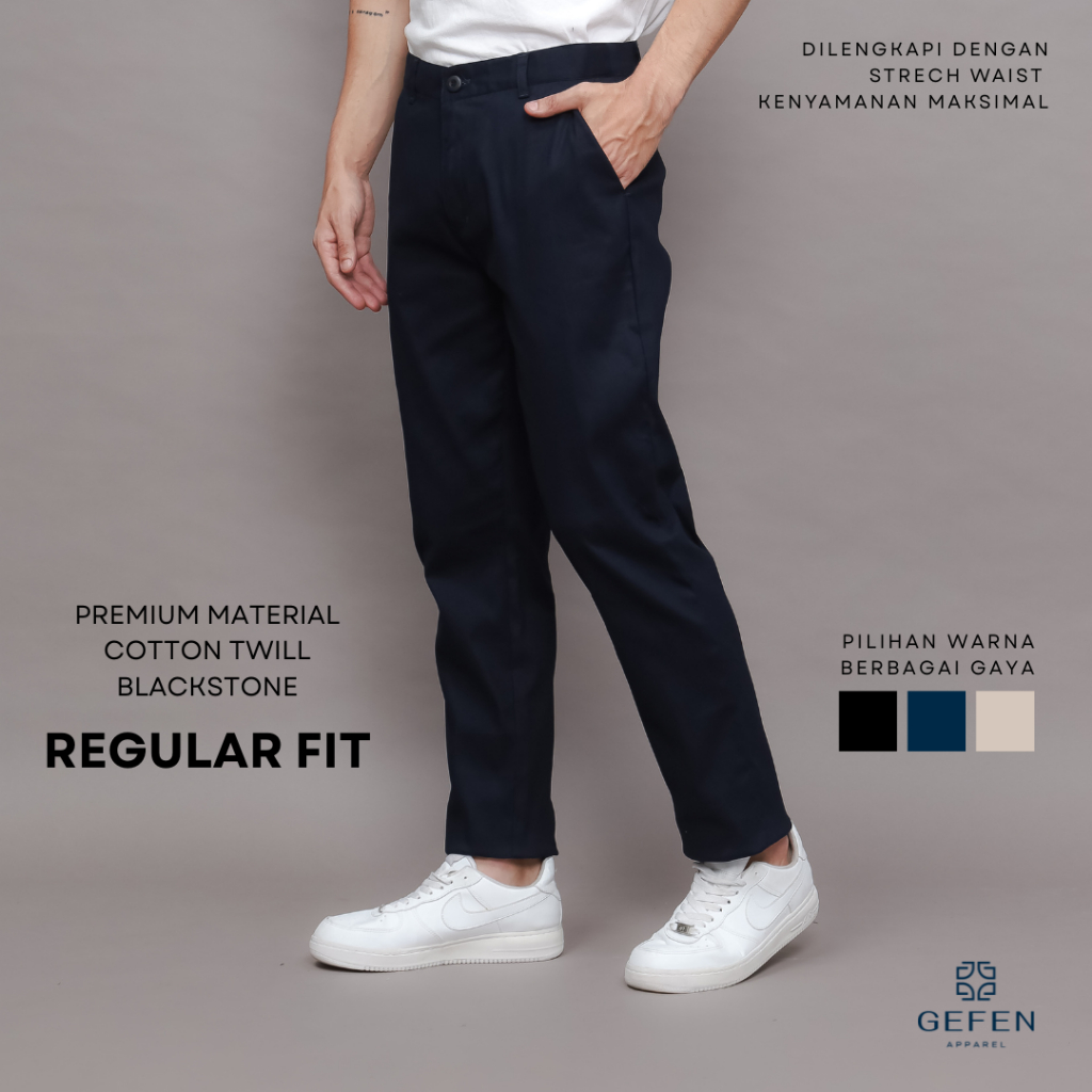 GEFEN - Celana Panjang Chinos Comfort Waist Strech