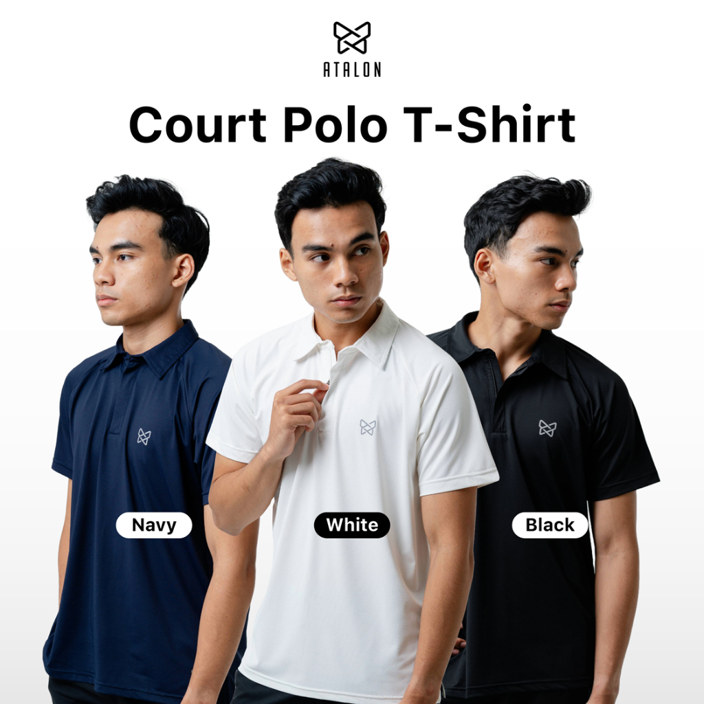 Kaos Polo Olahraga Tennis / Padel / Training / Gym / Polo T-Shirt - Atalon Court Polo