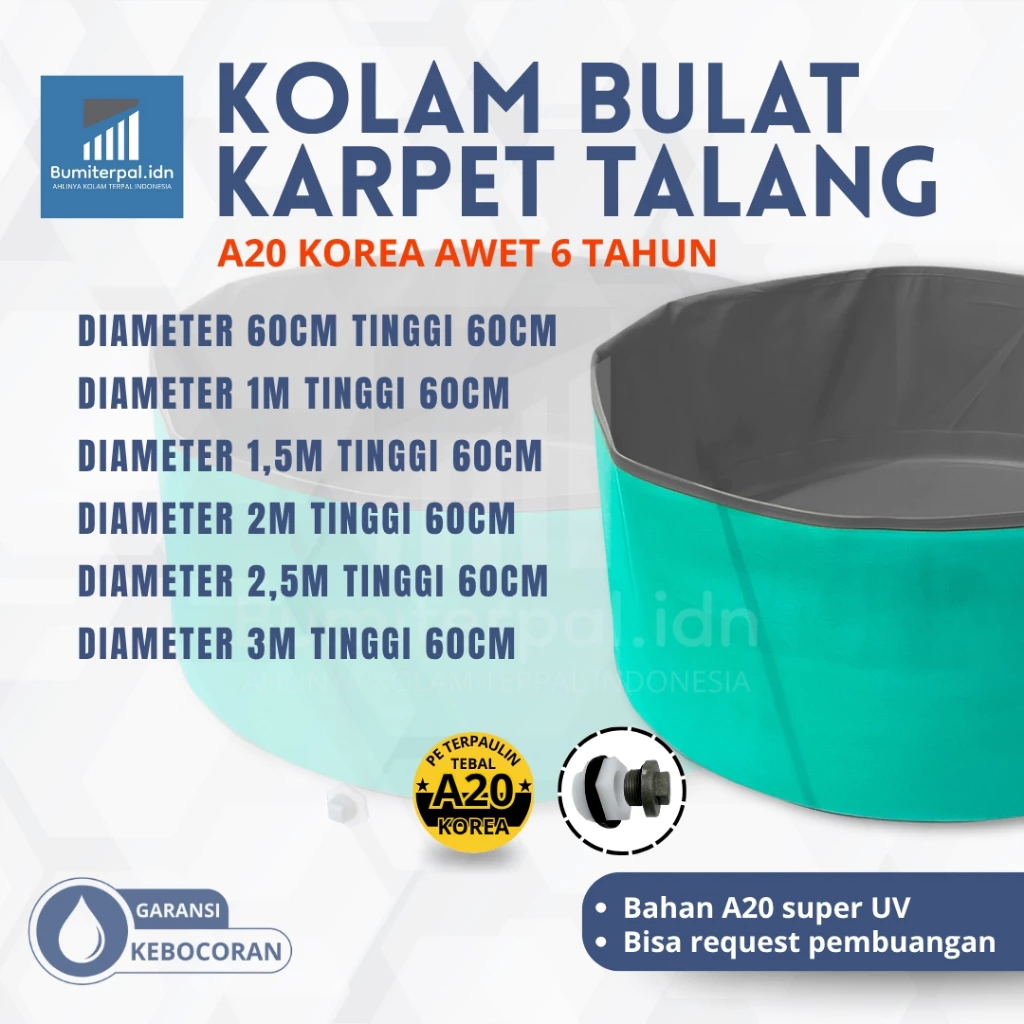 Kolam Terpal Bulat Korea A20