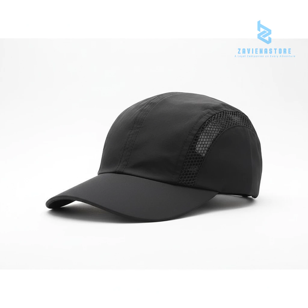 topi olahraga hitam parasut lari sepedah anti air outdoor sport running caps baseball