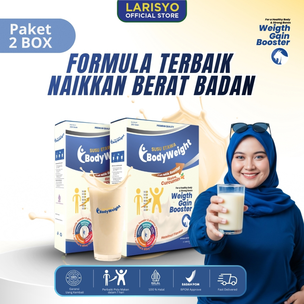 Bodyweight Ekstra Curcumin Susu Etawa Penggemuk Badan Susu Etawa Penambah Berat Badan