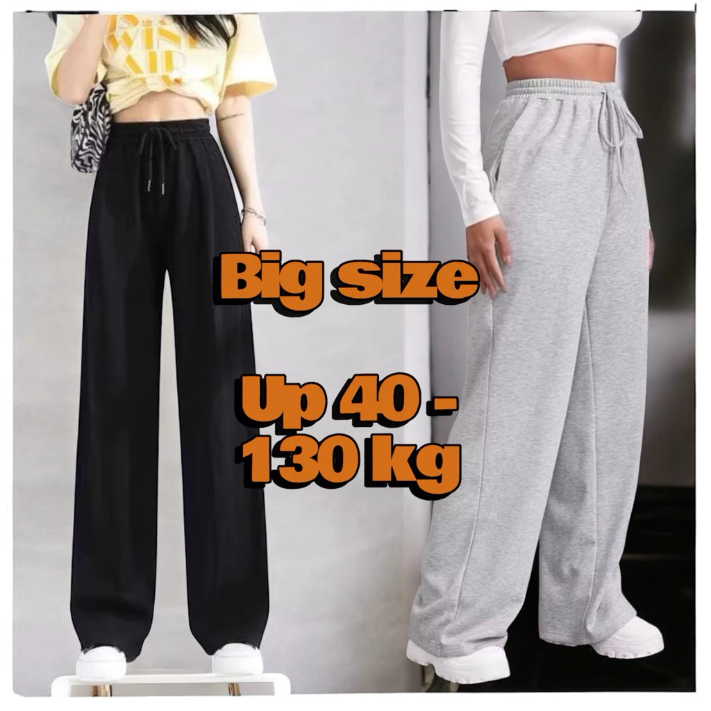 LOOSE PANT WANITA SUPER JUMBO CELANA PANJANG TRAINING WANITA JUMBO BOGSIZE CELANA PANJANG
