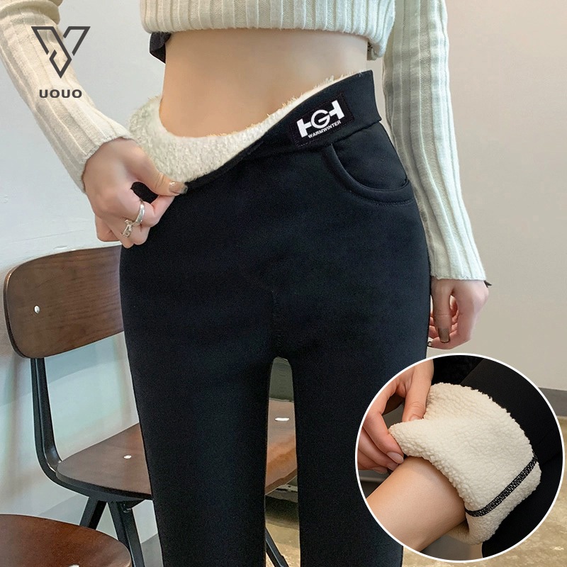 UOUO celana Musim Dingin / celana wanita musim dingin pinggang karet / Long john thermal