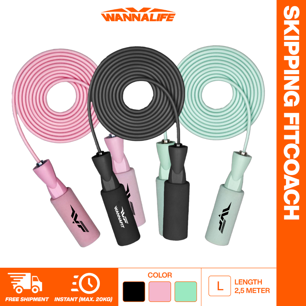 WANNALIFE Skipping Fitcoach | Speed Rope Lompat Tali Jump