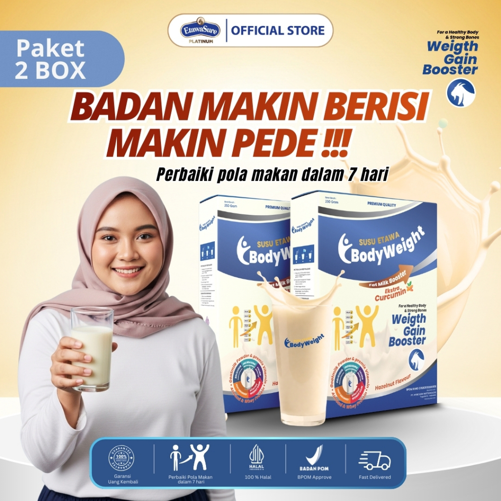 BodyWeight Ekstra Curcumin Susu Kambing Etawa Penggemuk Badan Susu Etawa Membantu
