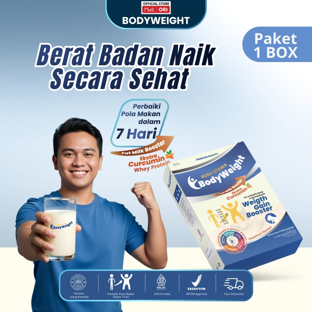 Susu Etawa Penggemuk Badan BodyWeight Ekstra Curcumin Susu Penambah Berat Badan Membentuk
