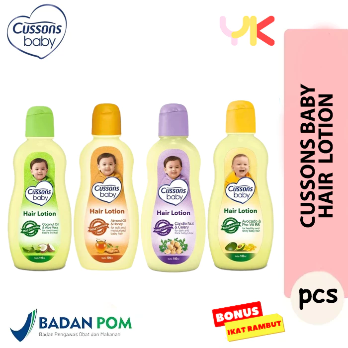 Cussons Baby Hair Lotion 50+50ml / 100+100ml Lotion Rambut Bayi Minyak Rambut Bayi Bpom