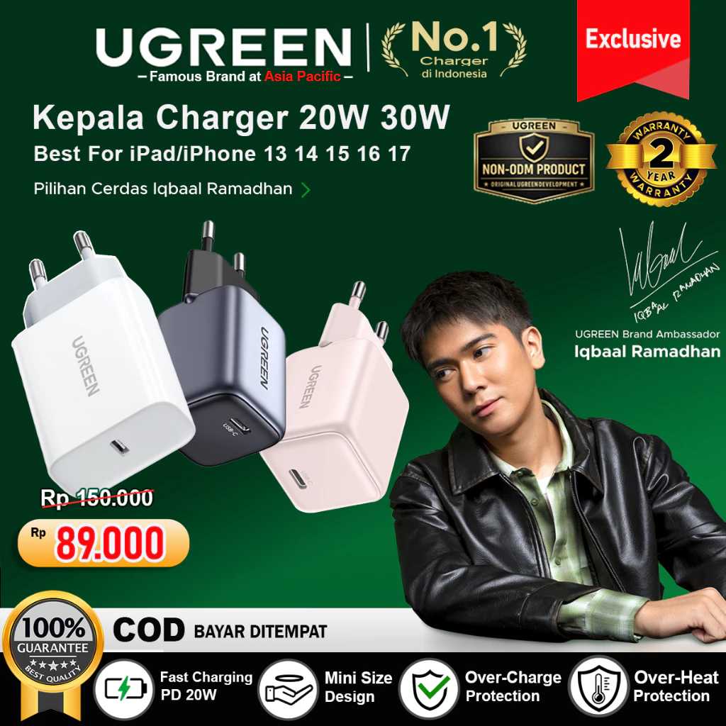 UGREEN Charger Type C PD Fast Charging 20W 30W 45W