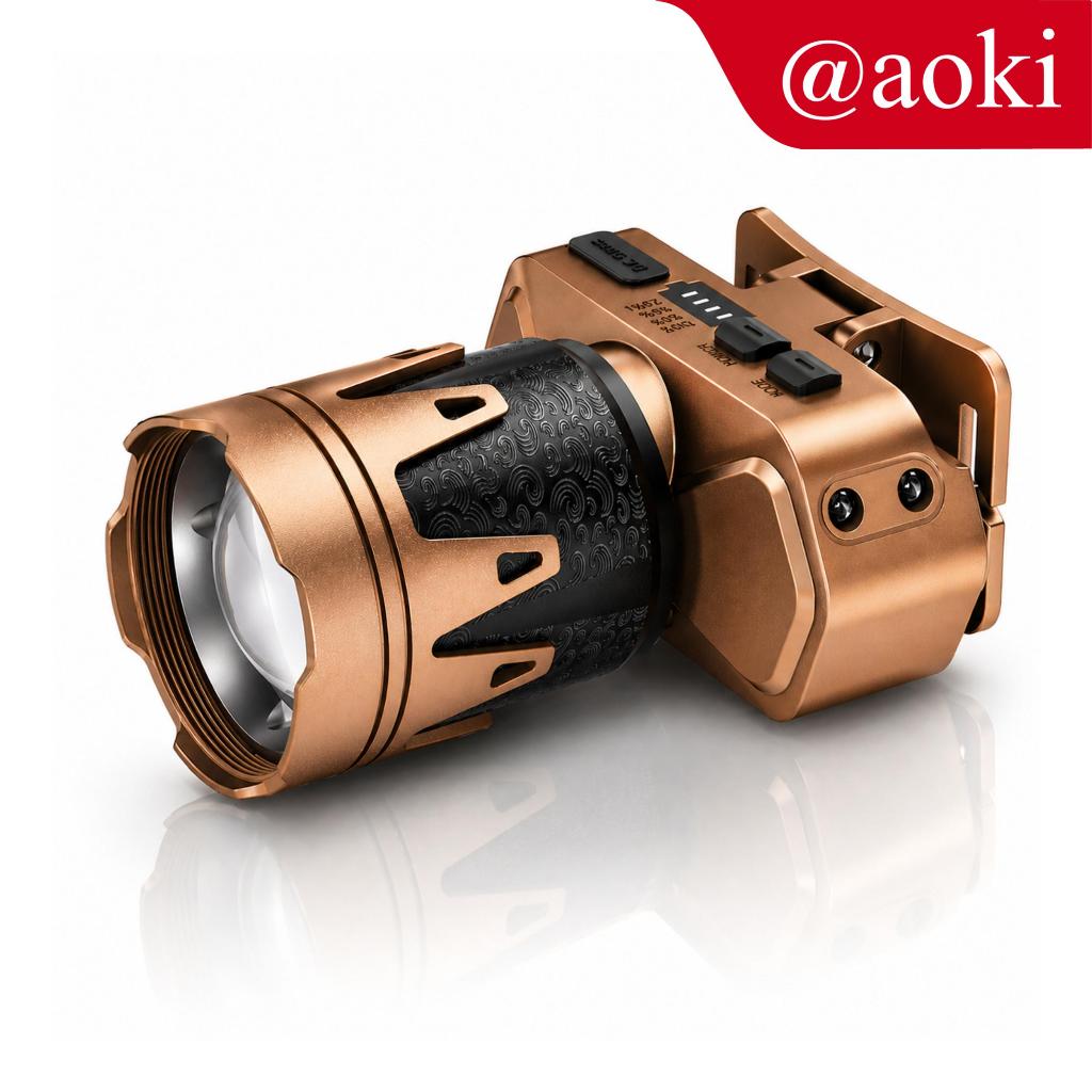 AOKI Senter Kepala PyroDrake | Bisa Menyulut Api | Sensor Gerak | 3 Warna Cahaya | USB
