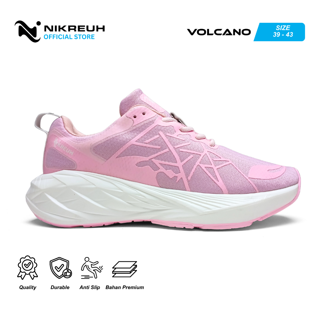 Sepatu Running Unisex - Nikreuh Volcano Pink Blossom
