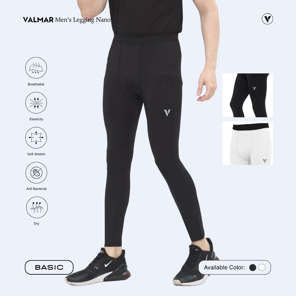 VALMAR SPORTWEAR Nano Legging Panjang Pria Compression Pants Gym Fitness Running Spandex