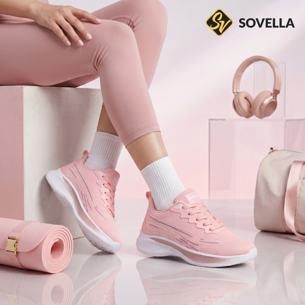 SOVELLA Jolyn Sepatu Wanita Sneakers Olahraga Trendi Fleksibel