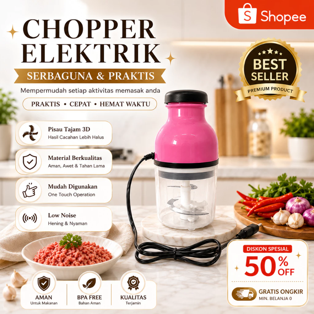 Blender Mini Serbaguna Blender Capsule 4 Mata Pisau