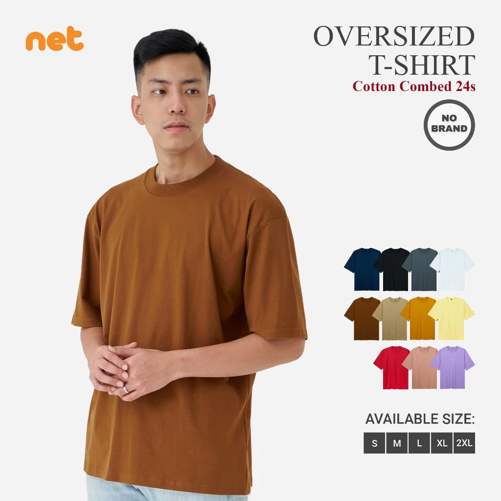 Kaos Polos Oversize Cotton Combed 24S Oversized Tshirt Big Size Unisex Pria Wanita