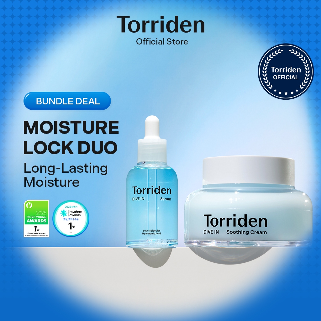 [Deep Hydration Bundle]: Torriden Dive In Soothing Cream 100 ml& Serum 50 ml